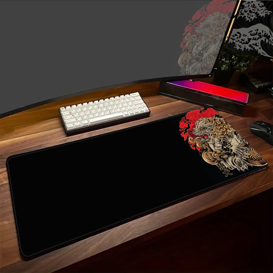 Desk Setup Art - Siyah Masa Mousepad ONI Büyük Oyun