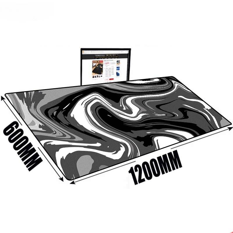 Desk Setup Art - Büyük Mat Mouse Pad sıvı sanat