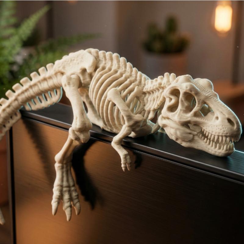 Desk Setup Gifts - Uyuyan Tyrannosaurus Rex Monitör Süsü Sevimli
