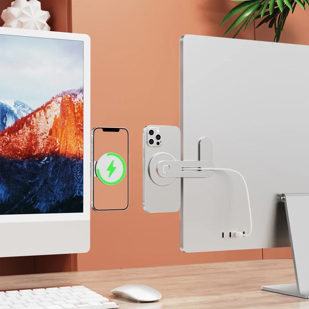 Desk Setup Apple - Magsafe Dizüstü Bilgisayar Montajı Manyetik Telefon