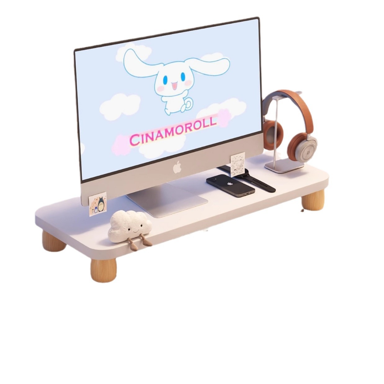 Monitor Riser Wood - Ayarlanabilir Monitör Yükseltici Masaüstü Bilgisayar Standı