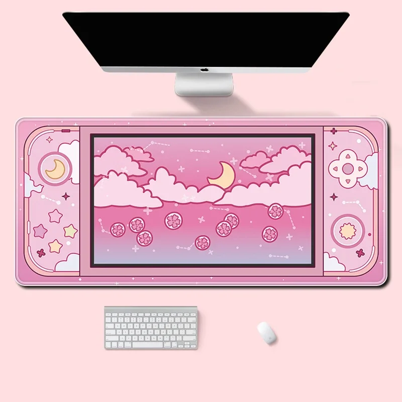 Desk Setup Art - Ay ve Yıldızlar Büyük sümen Kawaii