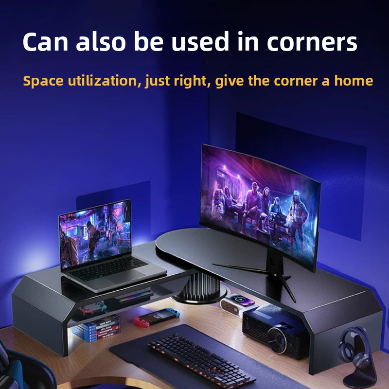 Desk Setup Living Room - Oyun Çift Monitör Standı Ofis Ekran