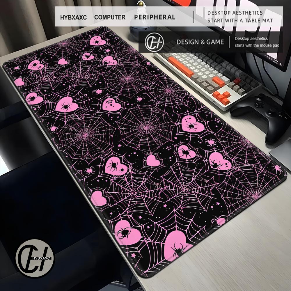 Desk Setup For Gaming - 90x40 Beyaz veya Pembe Örümcek Ağı