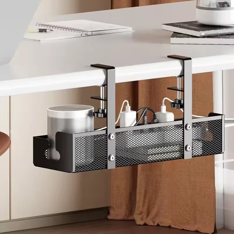 Desk Setup Living Room - Masa Altı Kablo Düzenleyici Metal Örgü
