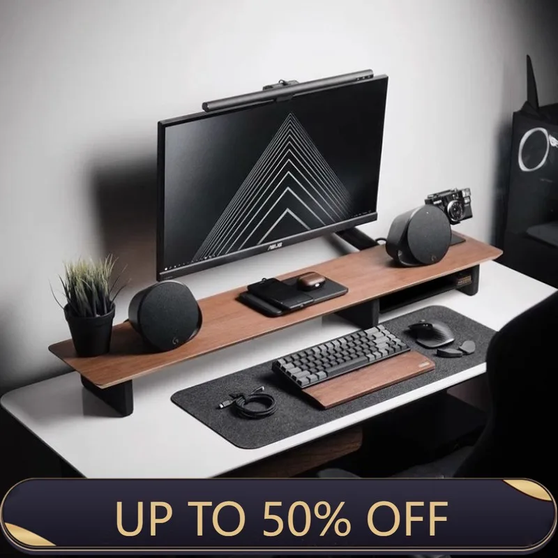 Desk Setup Living Room - Z1 Monitör Yükseklik Arttırıcı Raf Ofis