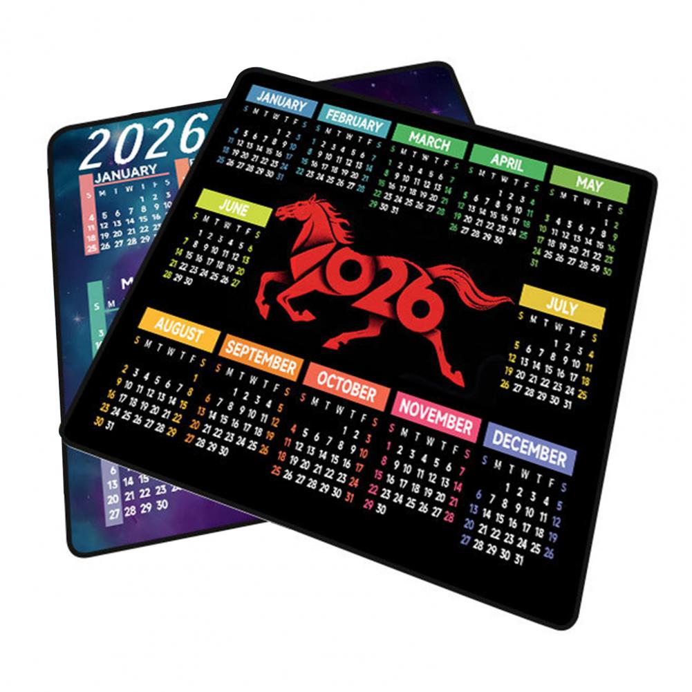 Rubber Mat Desk - 2026 takvim Mouse Pad su geçirmez