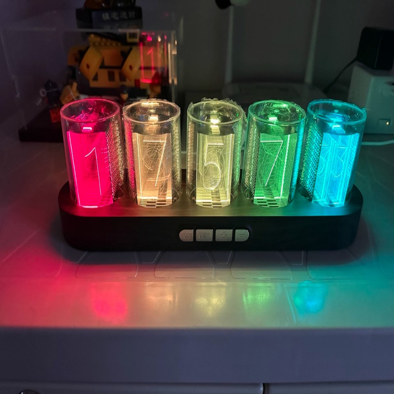 Desk Setup Youtube - LED Nixie Tüp Saat RGB Oyun