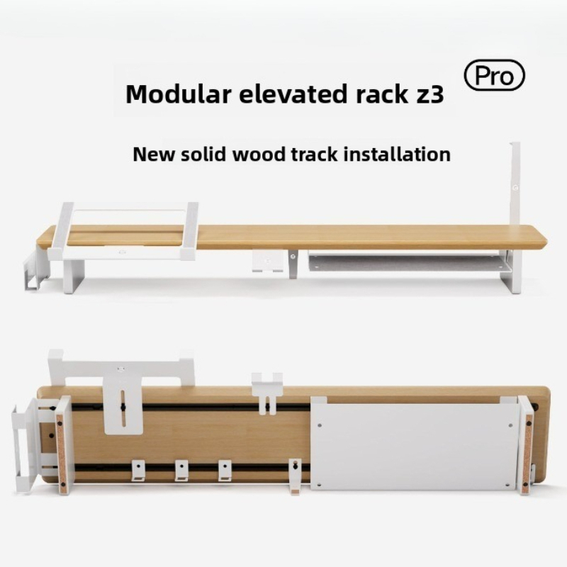 Monitor Riser Wood - Modern Masif Ahşap Monitör Standı Yükseltici