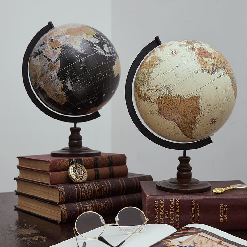 Desk Setup Retro - Dünya Globo Mapa vintage avrupa küre