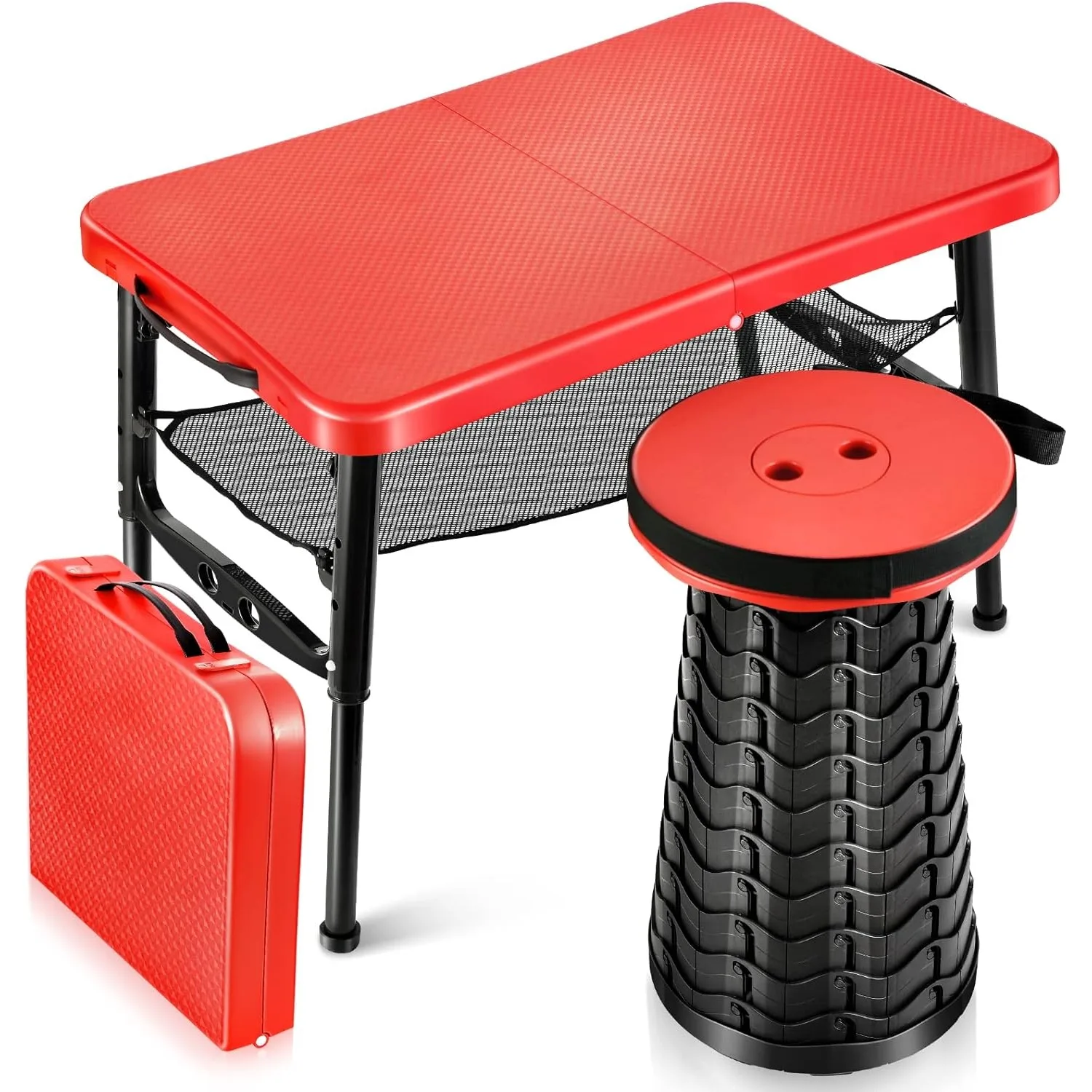 Desk Setup Laptop - Geri çekilebilir katlanır masa ve tabure