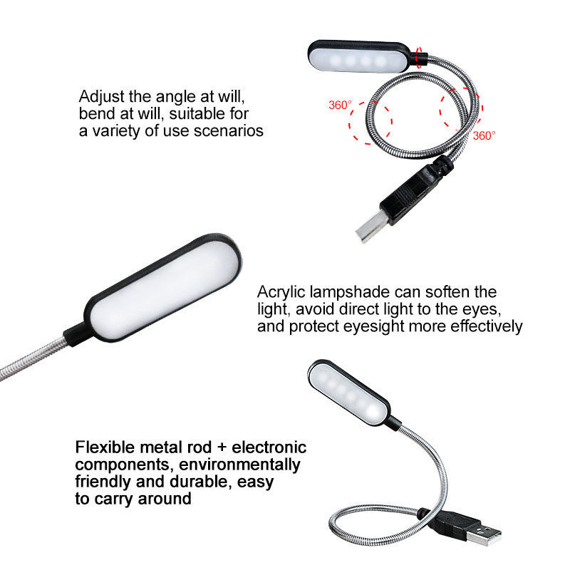 Mini 4 LED Kitap Lambası Taşın - Desk Setup Laptop incelemesi ve fiyatı
