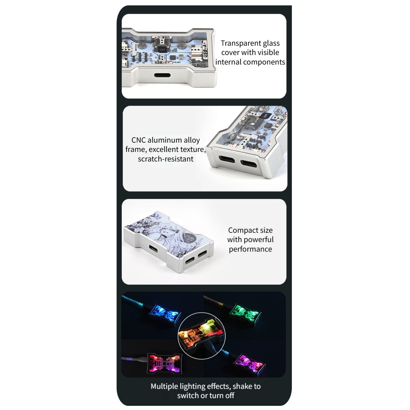 RGB USB Hub 2 Giriş 3 Çıkış Oy - Desk Setup For Gaming incelemesi ve fiyatı