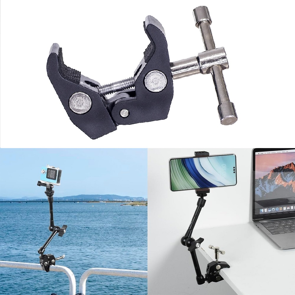 Büyük Kol Klipsli Bilyalı Klip - Monitor Arm Clamp incelemesi ve fiyatı