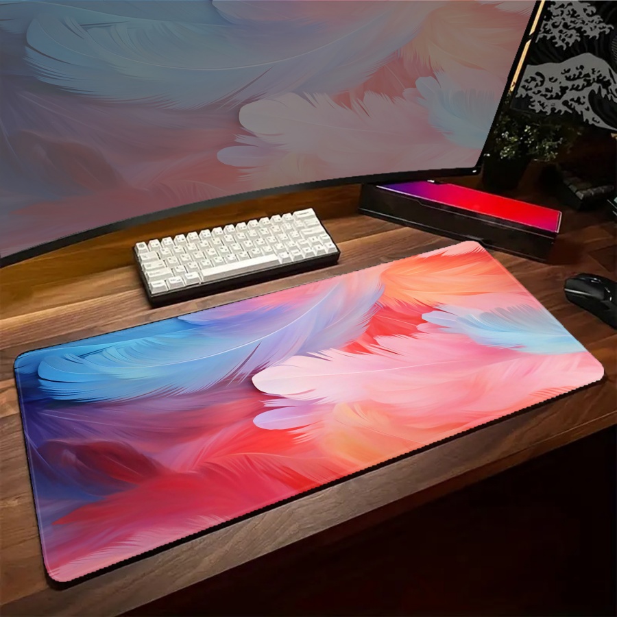 Büyük Sanatsal Tüy Mouse Pad O - Desk Setup Art incelemesi ve fiyatı