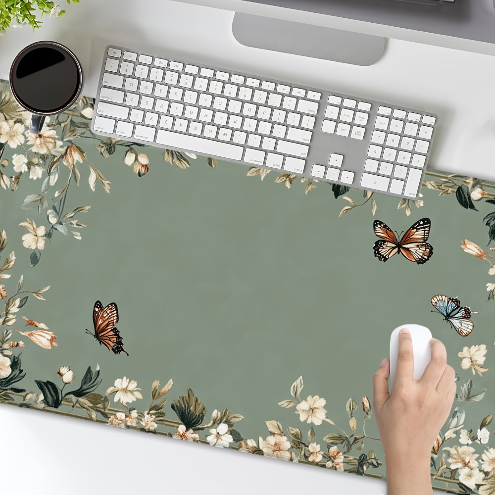 Kelebek desenli ve yeşil çiçek - Desk Setup Art incelemesi ve fiyatı