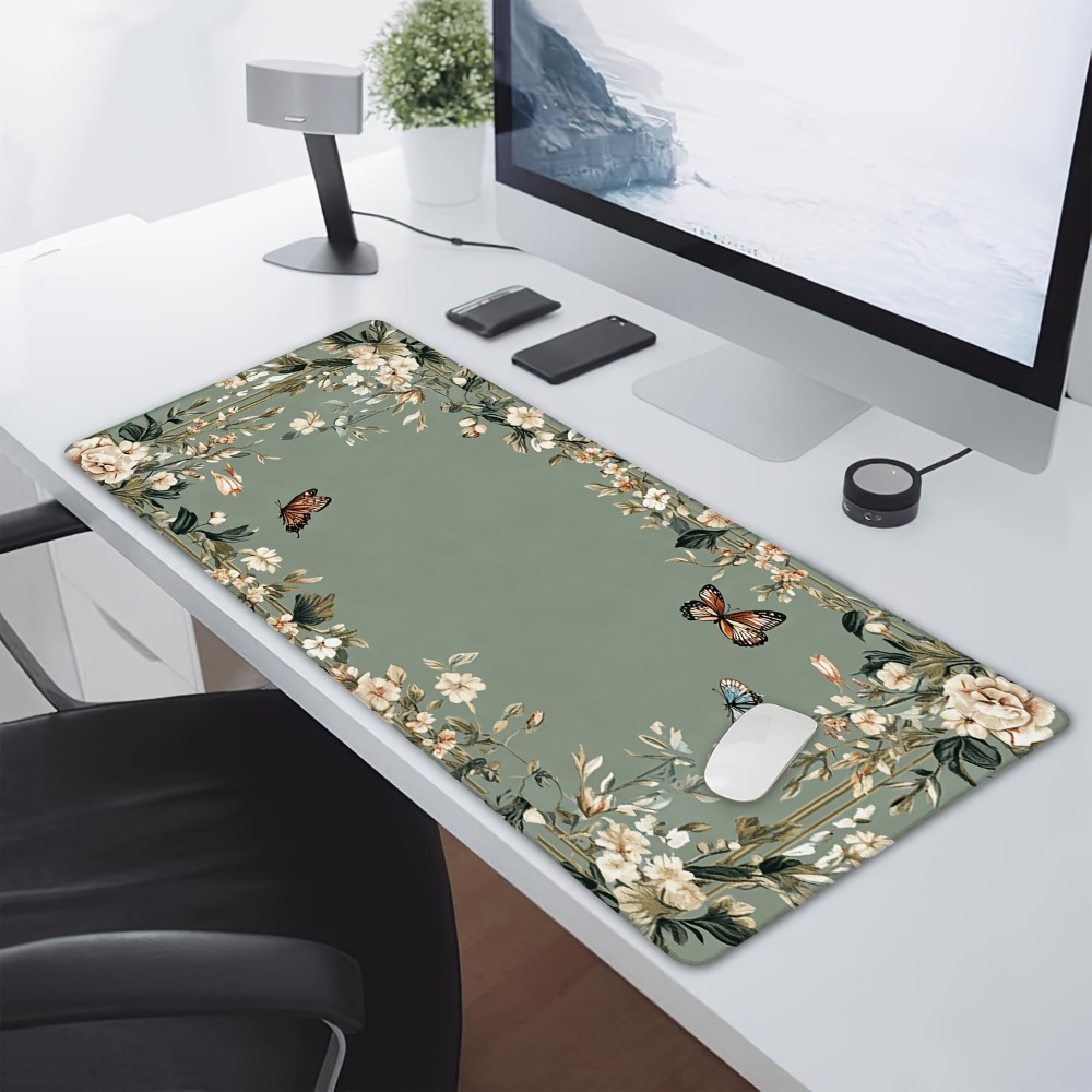 Kelebek desenli ve yeşil çiçek - Desk Setup Art incelemesi ve fiyatı