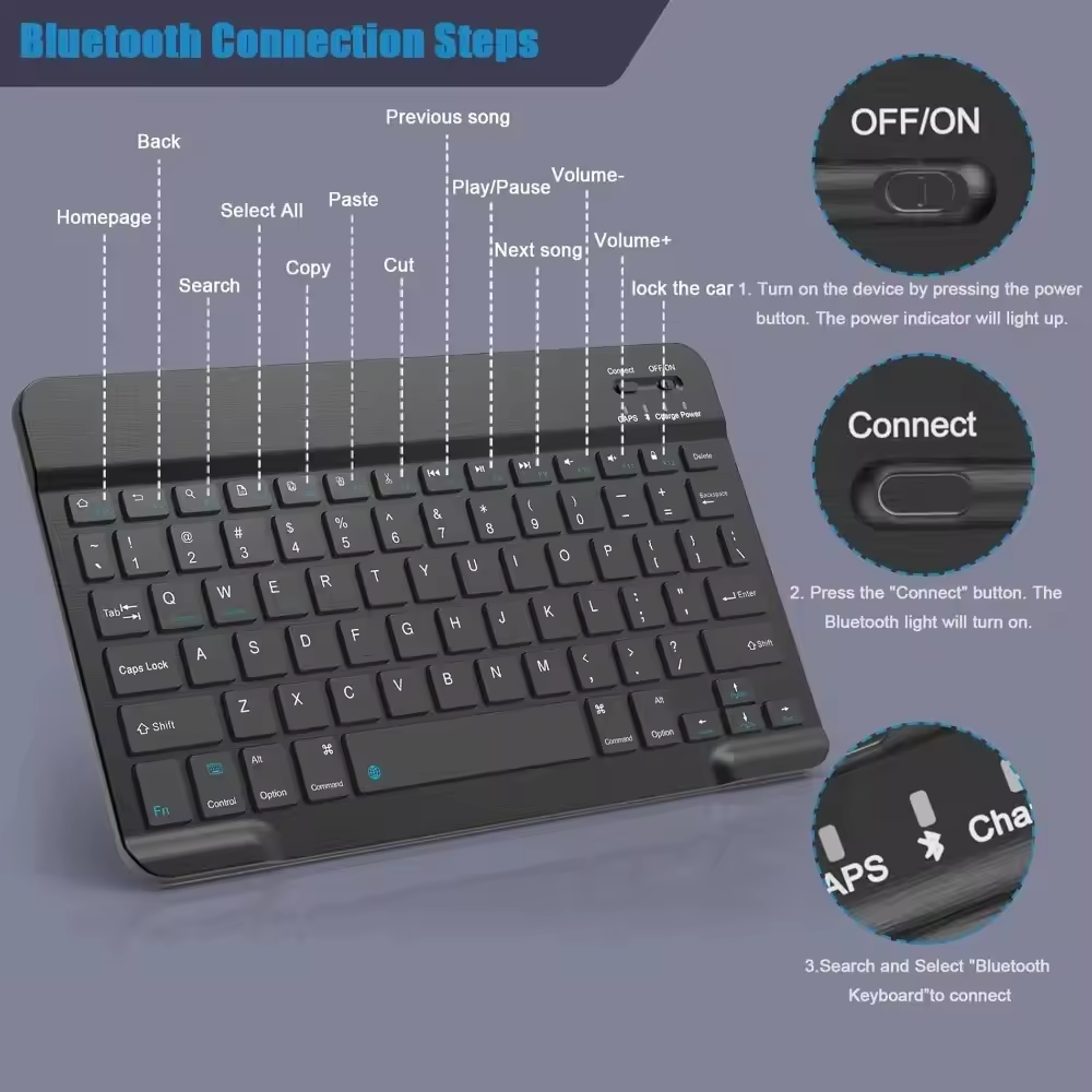 Bluetooth Kablosuz Klavye Cep  - Desk Setup Ipad incelemesi ve fiyatı