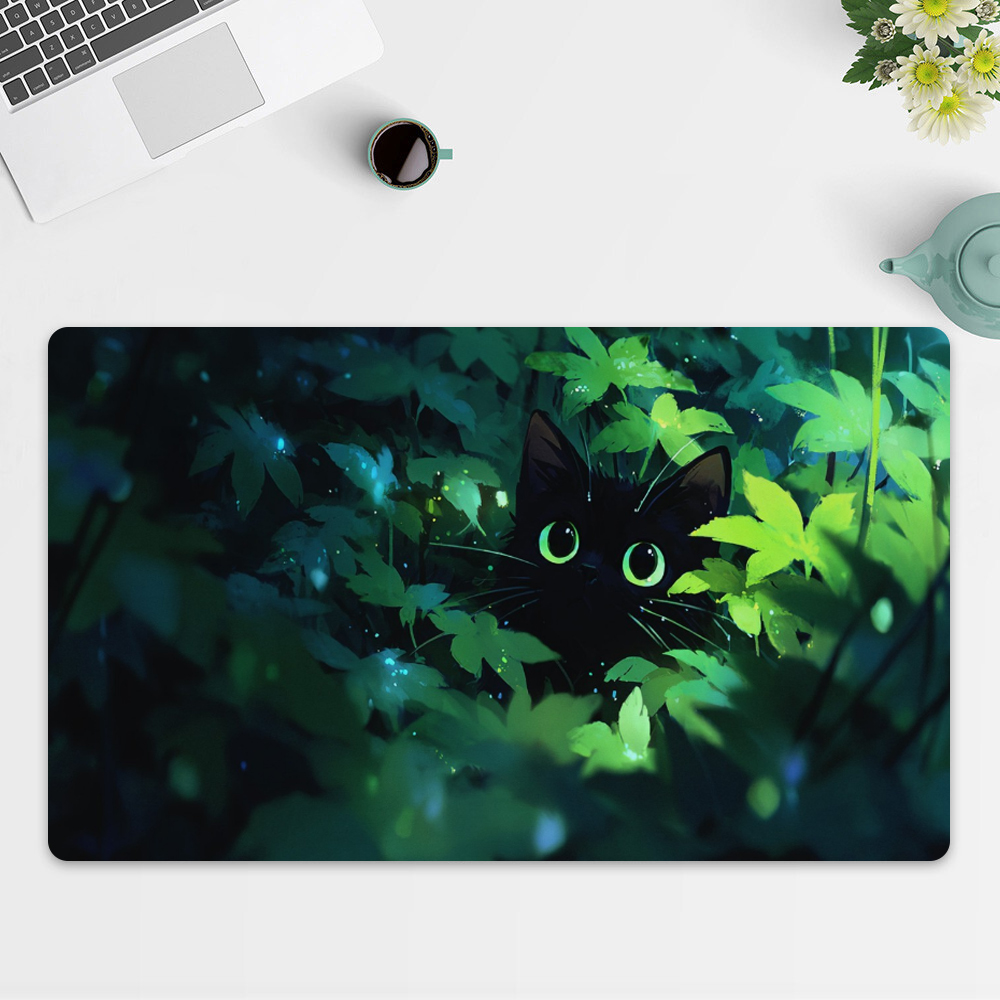 Siyah Kedi MTG Playmat Yeşil O - Desk Setup Art incelemesi ve fiyatı