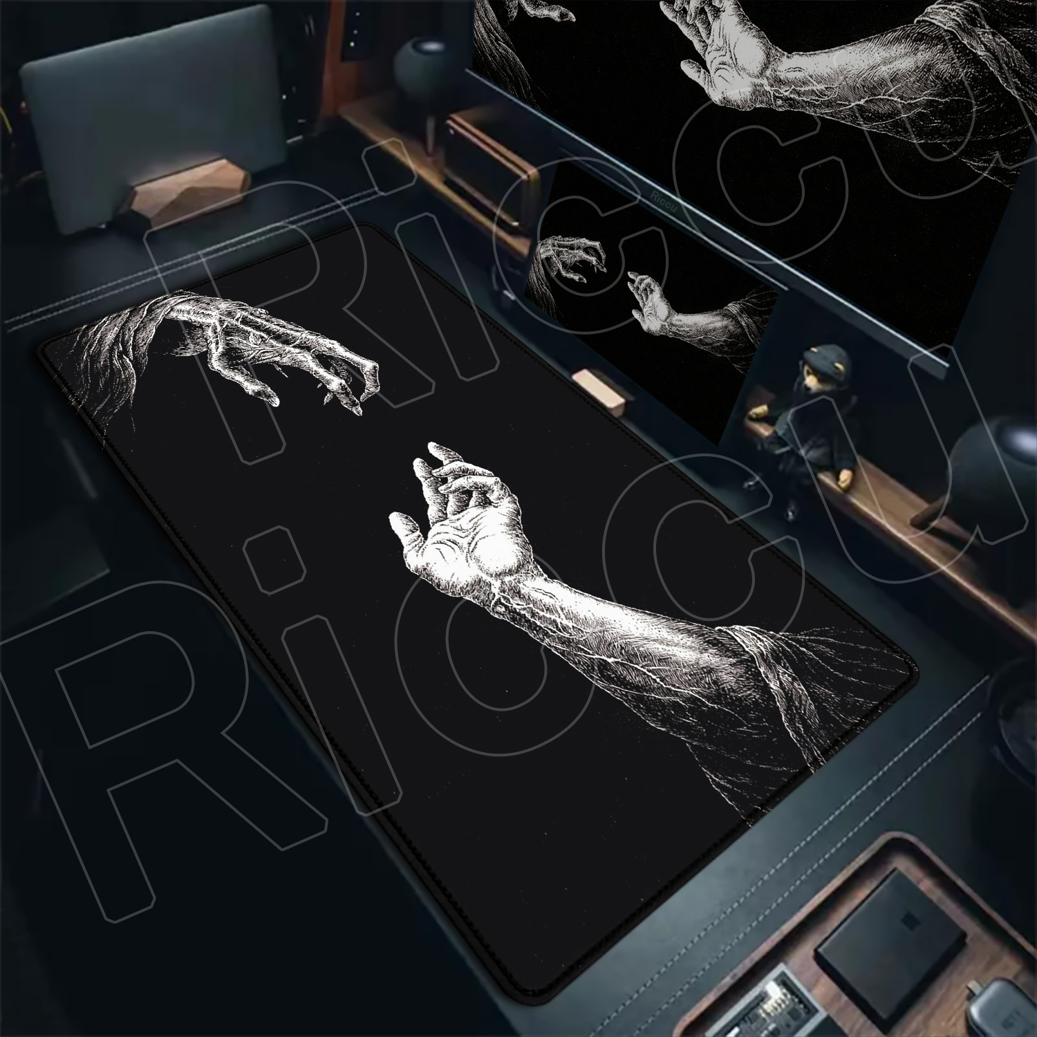 HD Büyük Siyah Beyaz XXL Gotik - Desk Setup Art incelemesi ve fiyatı