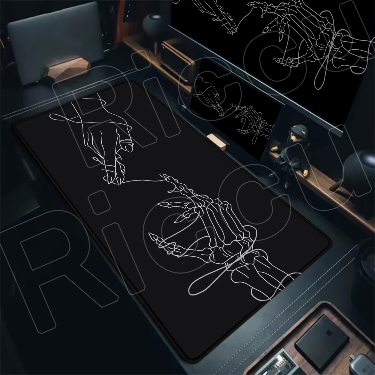 HD Büyük Siyah Beyaz XXL Gotik - Desk Setup Art incelemesi ve fiyatı